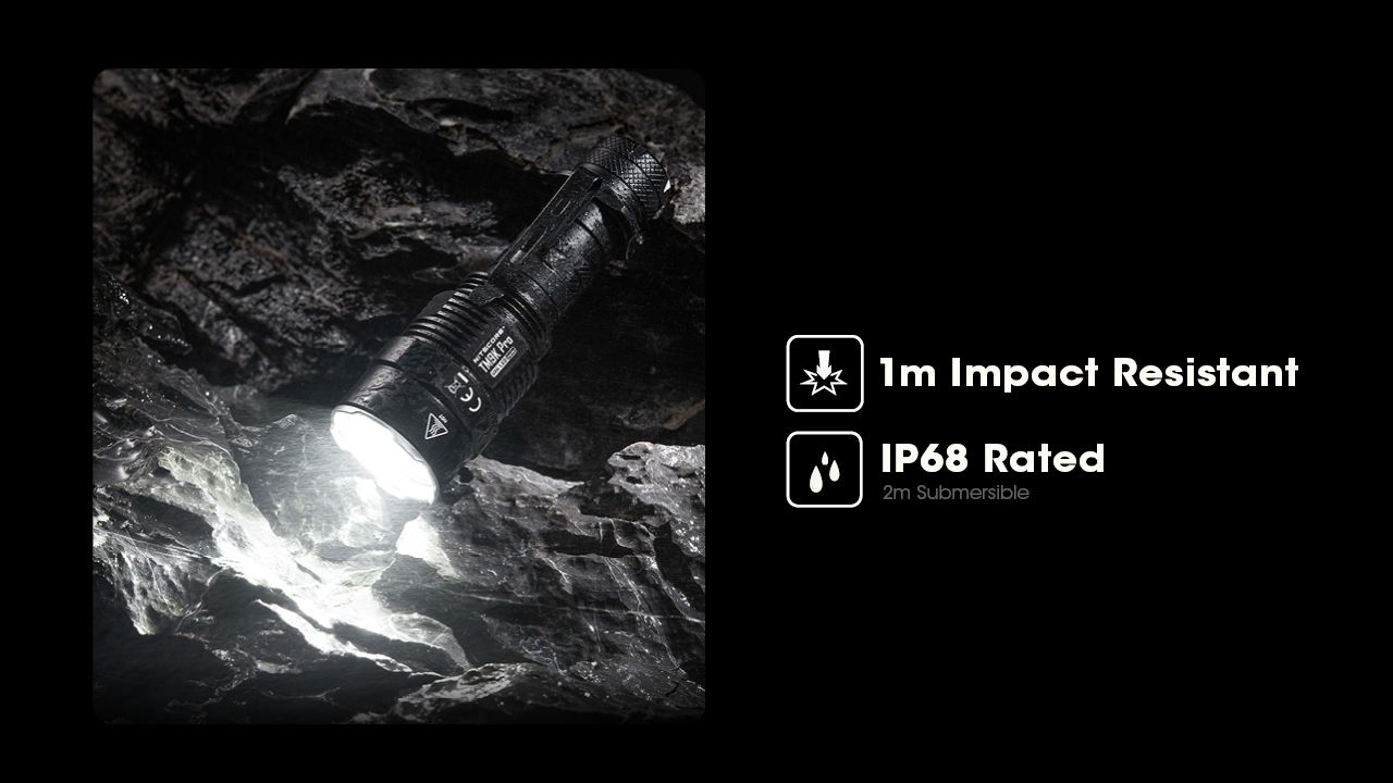 Nitecore TM9K PRO 9900 Lumen Torcia Ricaricabile Resistente con USB-C e Fascio da 510 m per Avventure all'Aperto