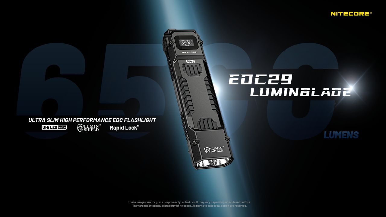 NITECORE EDC29 6500 Lumen Torcia Ricaricabile USB-C a Lunga Distanza per Avventure da Trasporto Quotidiano