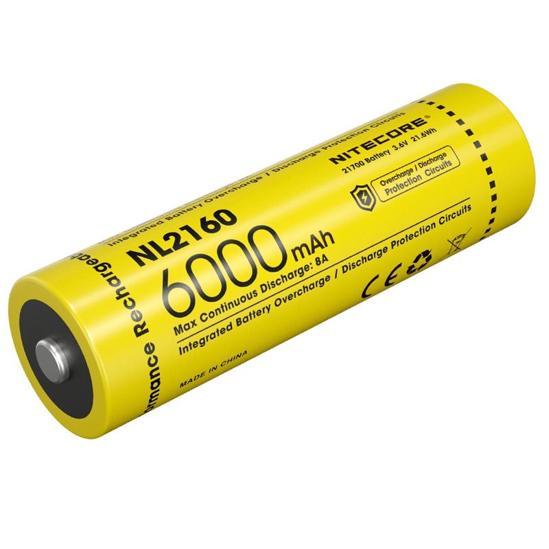 Scopri la batteria ricaricabile NITECORE NL2160 6000mAh 3.6V design compatto per torcia LED dispositivi ad alta potenza tecnologia al litio prestazioni e durata eccezionali