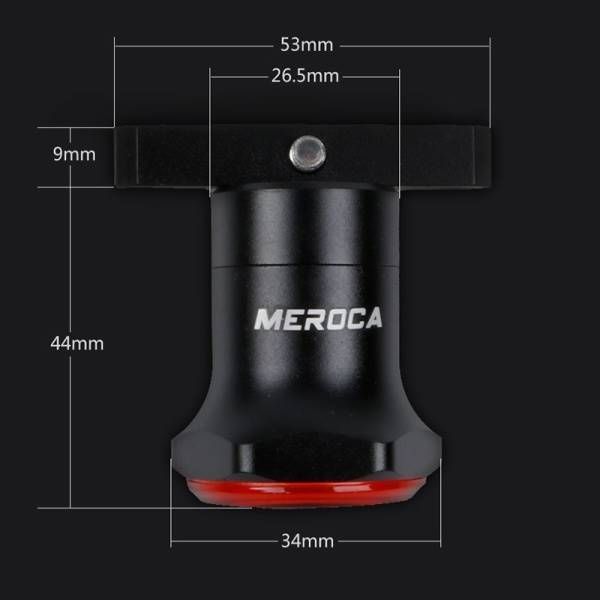 MEROCA MX2 Luce di freno posteriore con sensore intelligente, ricarica USB, LED ad alta potenza, sicurezza per biciclette da montagna e da strada