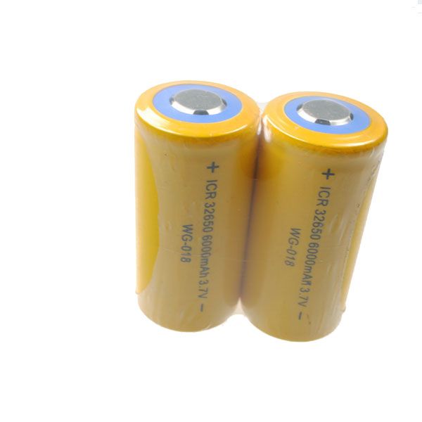 Batteria ICR 32650 6000mAh Ricaricabile Li-ion per Torce, Utensili Elettrici, Dispositivi ad Alto Consumo, Ecologica