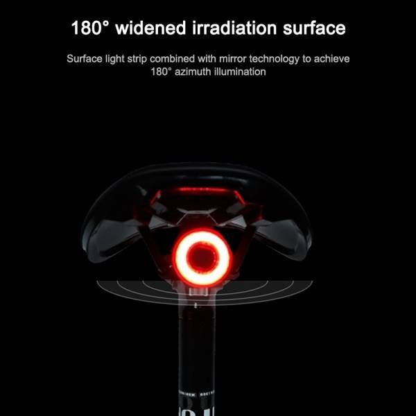 MEROCA MX2 Luce di freno posteriore con sensore intelligente, ricarica USB, LED ad alta potenza, sicurezza per biciclette da montagna e da strada