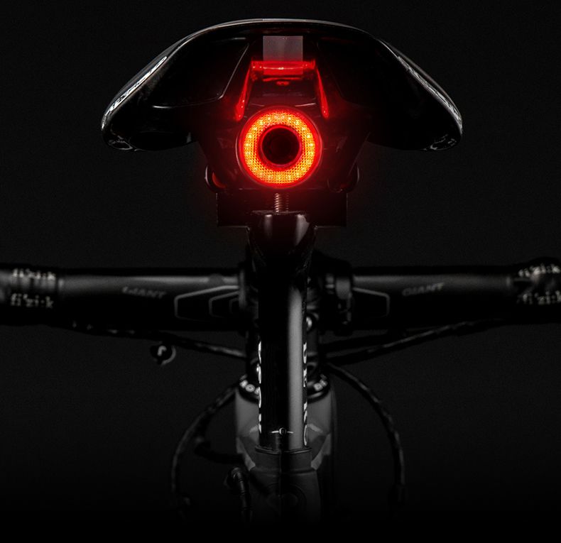 ROCKBROS Q5 Luce intelligente per bicicletta con rilevamento automatico della frenata, fanale posteriore LED impermeabile IPX6, attrezzatura di sicurezza per ciclismo