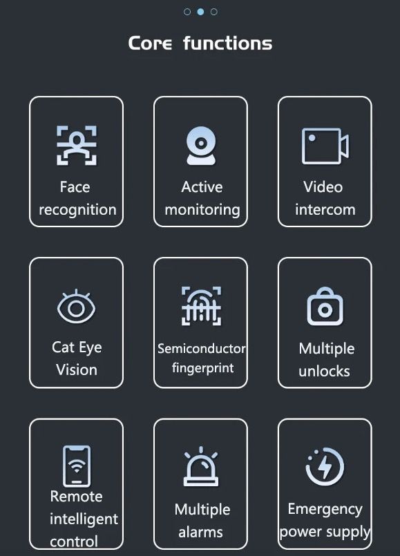 Serratura intelligente per porte Tuya WiFi con riconoscimento facciale 3D e telecamera integrata per comodità e sicurezza domestica avanzate.