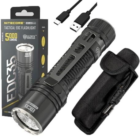 Nitecore EDC35 5000 lumen LED torcia ricaricabile illuminazione compatta per esterni con fascio da 550 m attrezzatura da campeggio