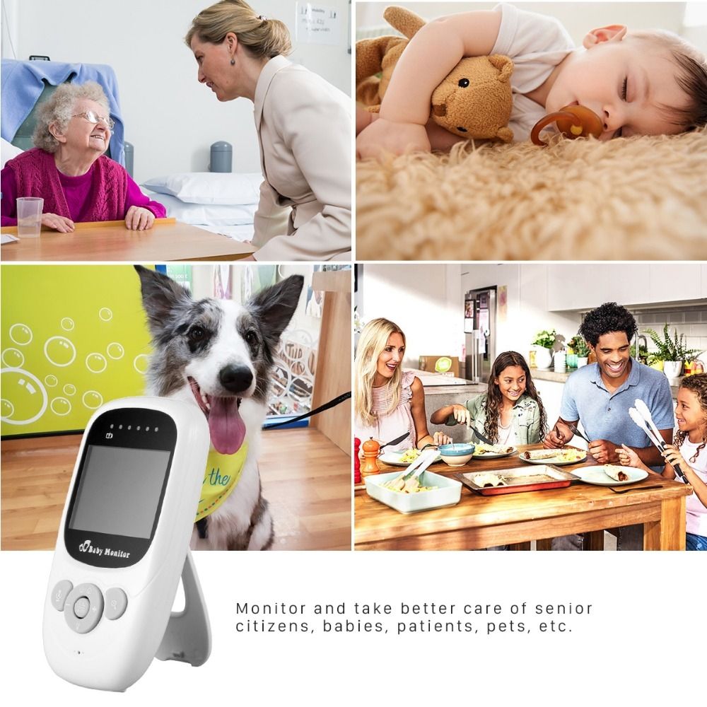 SP880 Baby Monitor Wireless con LCD da 2.4 pollici, video ad alta definizione, audio bidirezionale, visione notturna per la cura del bebè