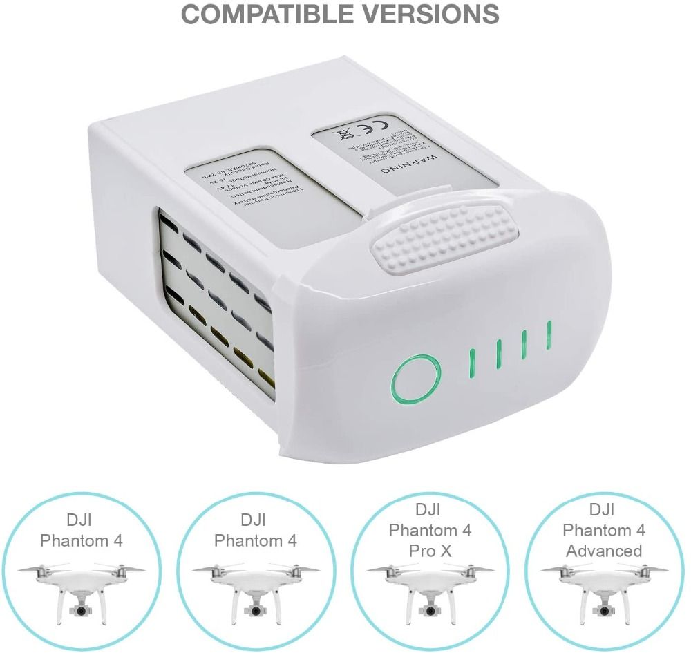 DJI Phantom 4 Serie Batteria Li-Po 15.2V 5870mAh ad Alta Capacità, Leggera, Ricarica Rapida per Quadricottero FPV