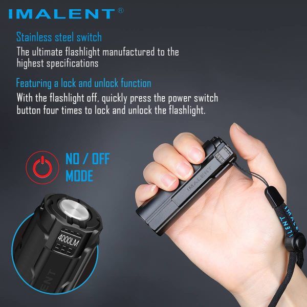 IMALENT LD70 Torcia LED 4000 Lumen Design compatto per avventurieri Fonte luminosa affidabile con display OLED