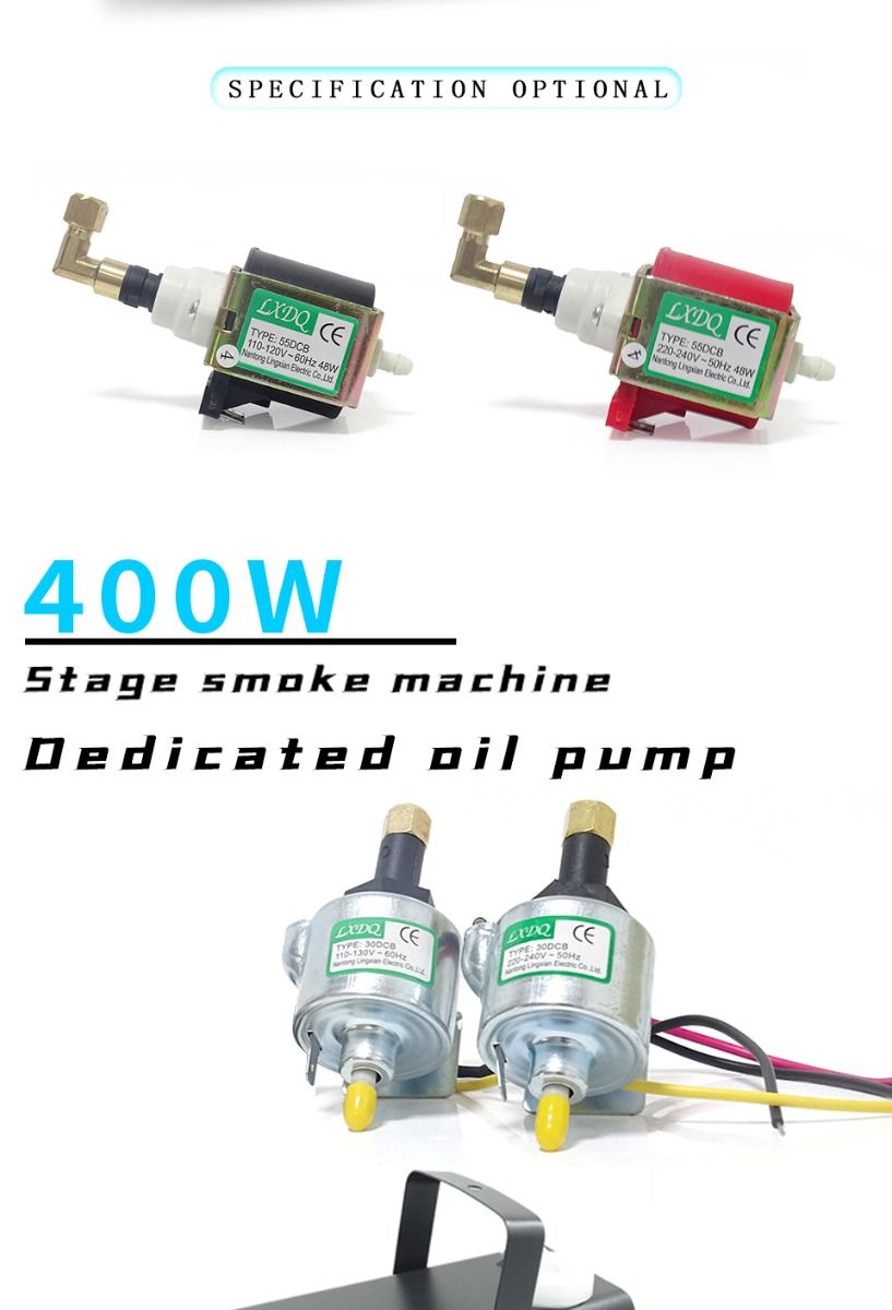 Pompa dell'Olio Pompa di Potenza 55DCB per Macchine Fumo e Nebbia con Controllo Olio Precisione Prestazioni Ultra-Silenziose Compatibile con 110V e 220V per Effetti Teatrali e Ambientali