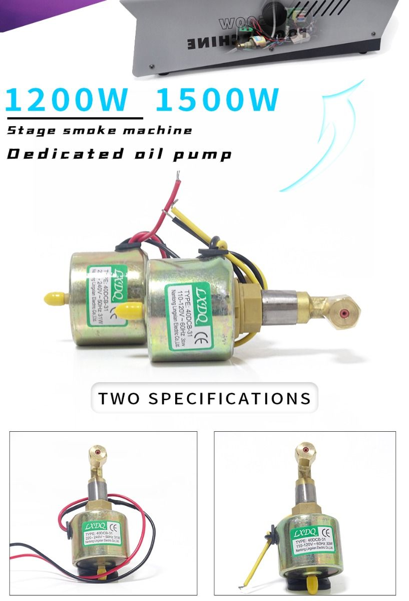 Pompa dell'Olio Pompa di Potenza 55DCB per Macchine Fumo e Nebbia con Controllo Olio Precisione Prestazioni Ultra-Silenziose Compatibile con 110V e 220V per Effetti Teatrali e Ambientali