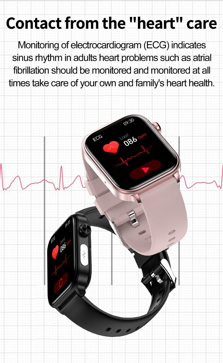 ET570 Smartwatch con Glicemia, ECG, Frequenza Cardiaca e Pressione Sanguigna