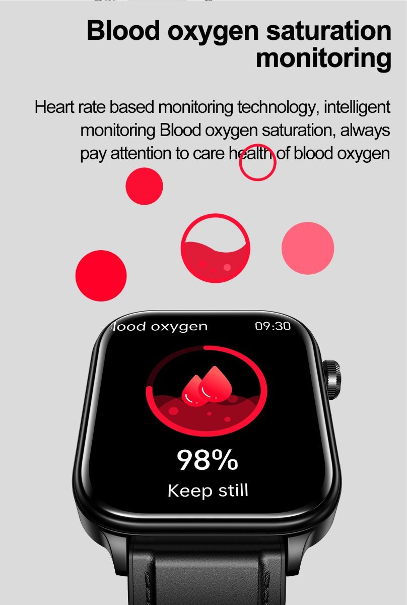 ET570 Smartwatch con Glicemia, ECG, Frequenza Cardiaca e Pressione Sanguigna
