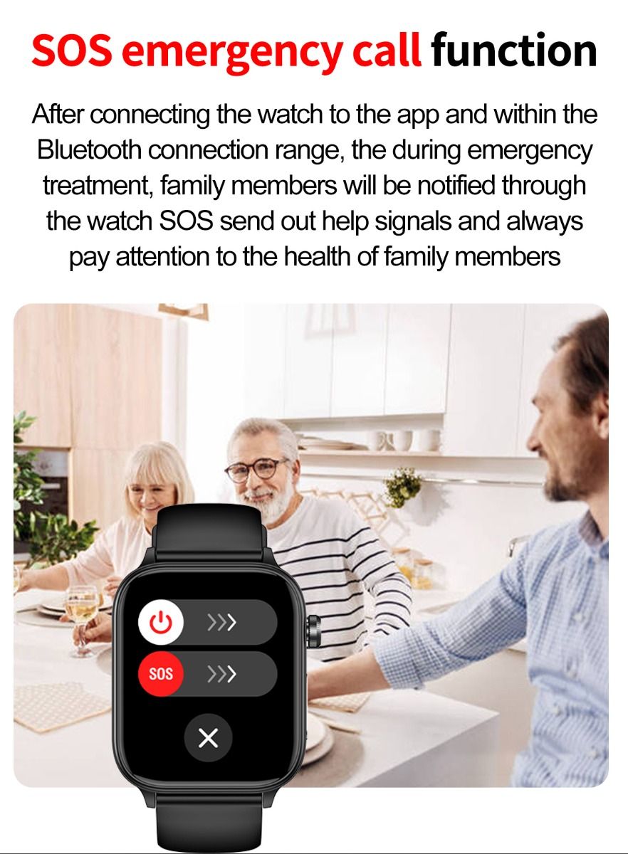 ET570 Smartwatch con Glicemia, ECG, Frequenza Cardiaca e Pressione Sanguigna