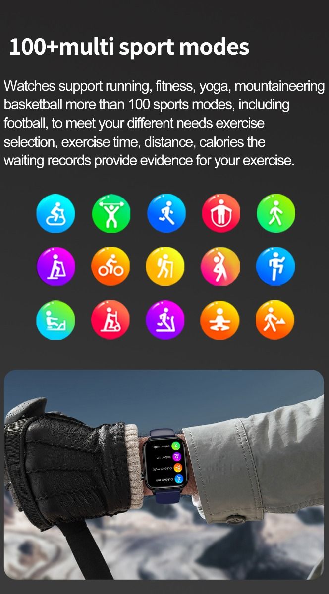 ET570 Smartwatch con Glicemia, ECG, Frequenza Cardiaca e Pressione Sanguigna