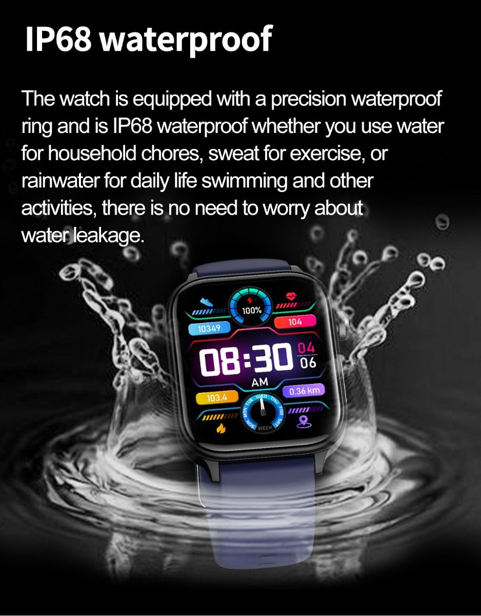 ET570 Smartwatch con Glicemia, ECG, Frequenza Cardiaca e Pressione Sanguigna