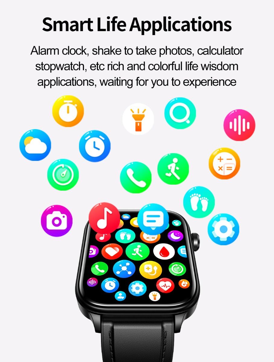 ET570 Smartwatch con Glicemia, ECG, Frequenza Cardiaca e Pressione Sanguigna