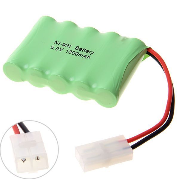 Pacco batterie ricaricabili Ni-MH da 6V AA 1800mAh, batteria ad alta capacità ed ecologica per giocattoli ed elettronica.