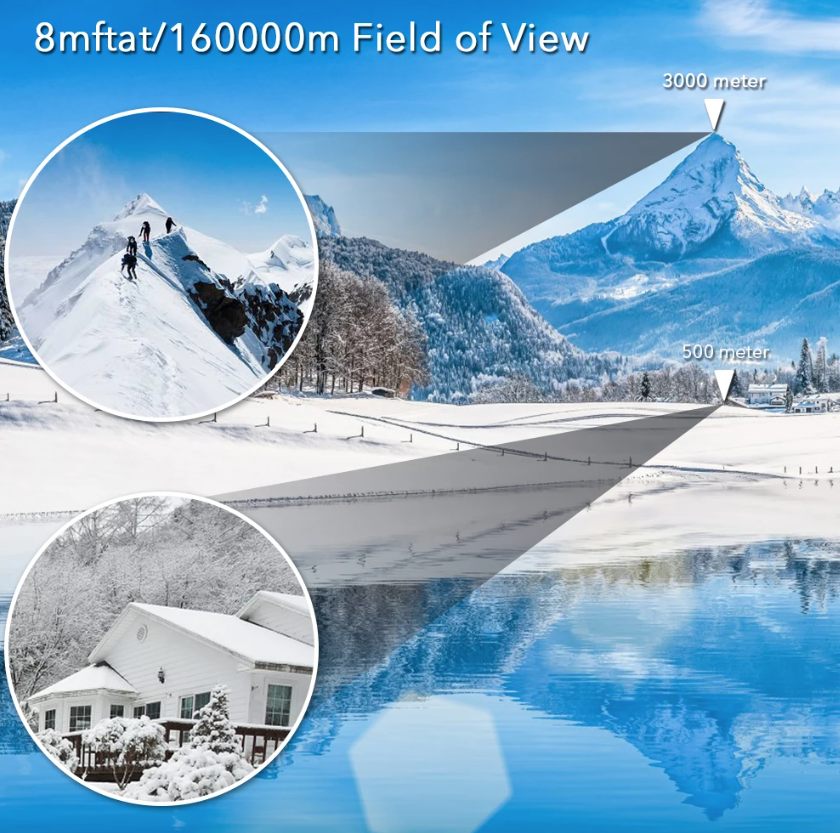 Binocolo 60x60 BAK4 Potente Telescopio Ottico HD per Birdwatching Escursioni Sport Attrezzatura Portatile da Avventura