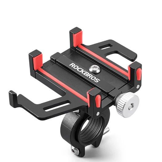 ROCKBROS Supporto per telefono da moto resistente, versatile accessorio per bici in lega di alluminio CNC con cinque artigli per un fissaggio sicuro