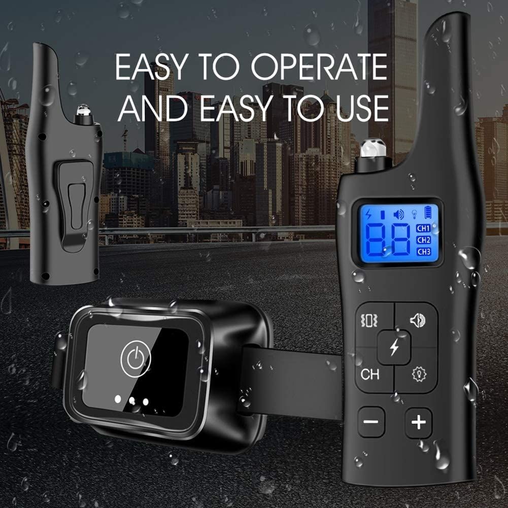 Collare Elettrico Addestramento Cani 800m Sicuro con Modalità Allenamento Regolabili per Cani Piccoli e Medi Controllo Remoto Vibrazione Shock Suono per Correzione Comportamento