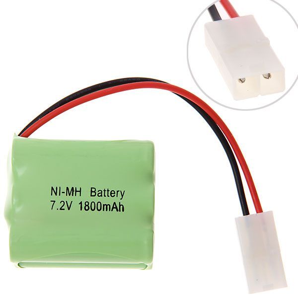 Pacco batteria ricaricabile Ni-MH ecologico da 7.2V AA 1800mAh per veicoli telecomandati e aeromodelli