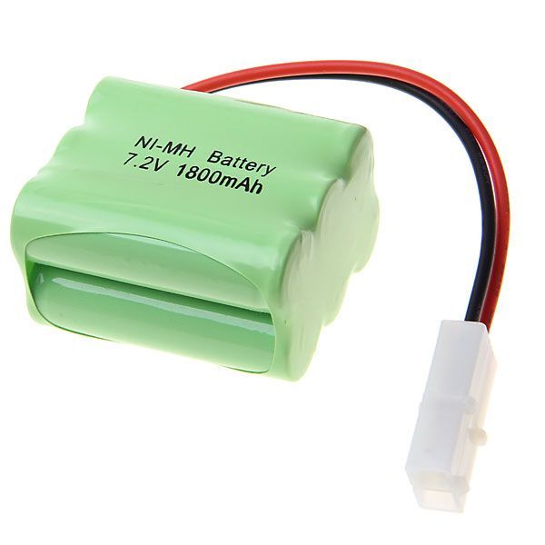 Pacco batteria ricaricabile Ni-MH ecologico da 7.2V AA 1800mAh per veicoli telecomandati e aeromodelli