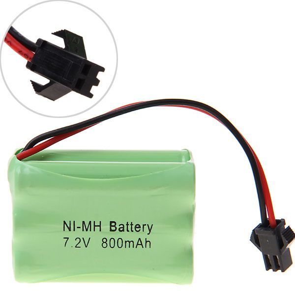 Batteria Ricaricabile Ni-MH 7.2V 800mAh SM Plug Alta Capacità Lunga Durata Eco-Compatibile per Giocattoli e Modellini di Aerei Durata Della Batteria per Prestazioni Stabili