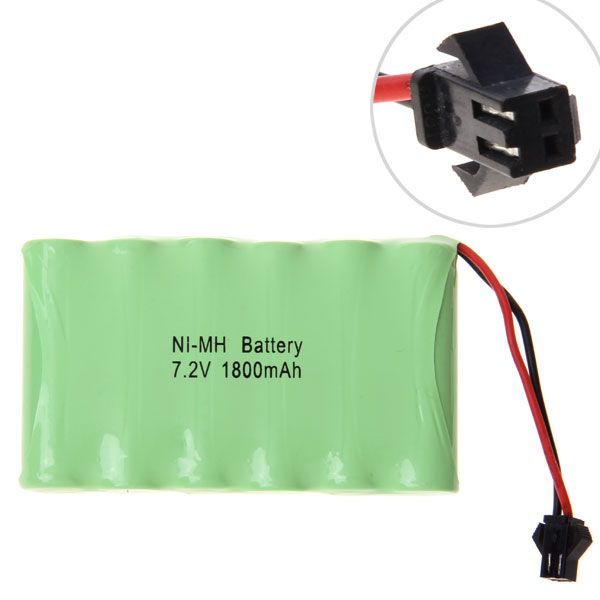 Batteria Ricaricabile Ni-MH 7.2V AA 1800mAh Soluzione Ecocompatibile Alta Capacità Lunga Durata per Auto Telecomandate Droni Elettronica Quotidiana Plug SM