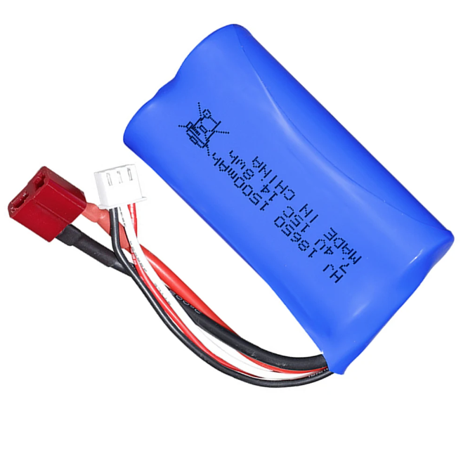 Batteria Li-ion 18650 7.4V 1500mAh 15C per droni RC da corsa e robotica – sorgente di alimentazione compatta ad alte prestazioni