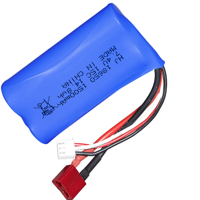 Batteria Li-ion 18650 7.4V 1500mAh 15C per droni RC da corsa e robotica – sorgente di alimentazione compatta ad alte prestazioni