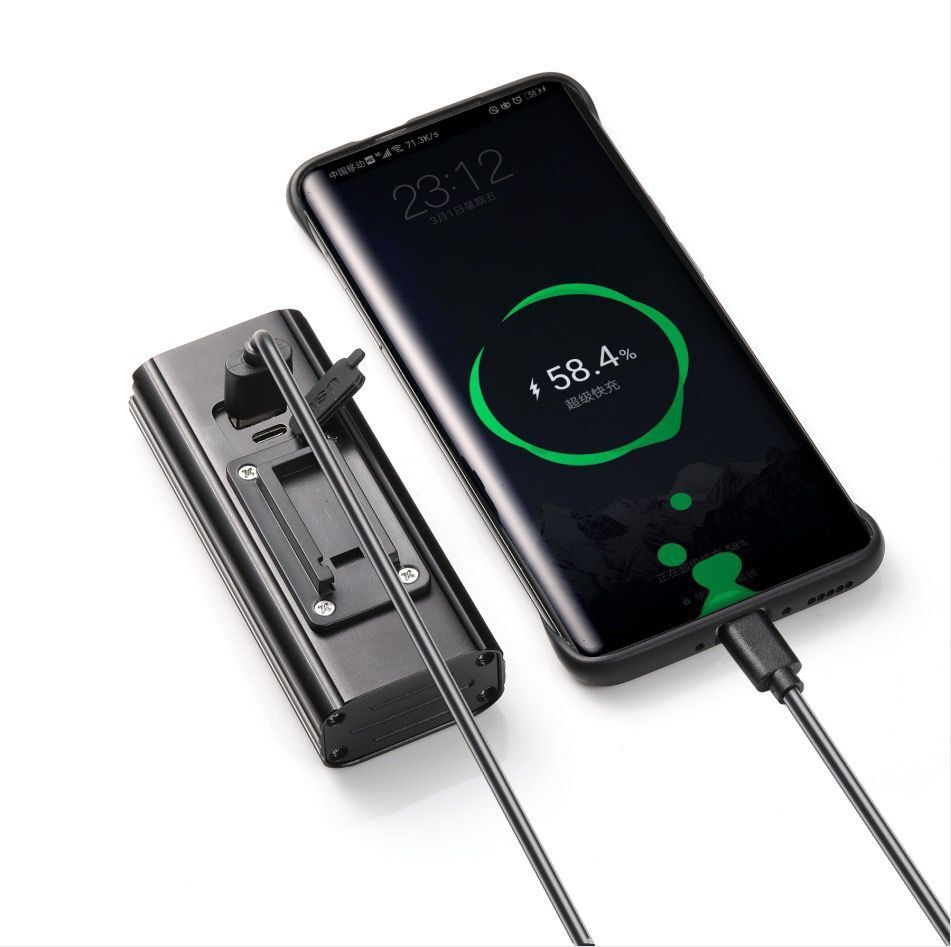 NiteBeam BR08 Luci per Bici 10000 Lumen Ricaricabile via USB Luce per Bicicletta Luminosa per Ciclismo Urbano e Sentieri di Montagna
