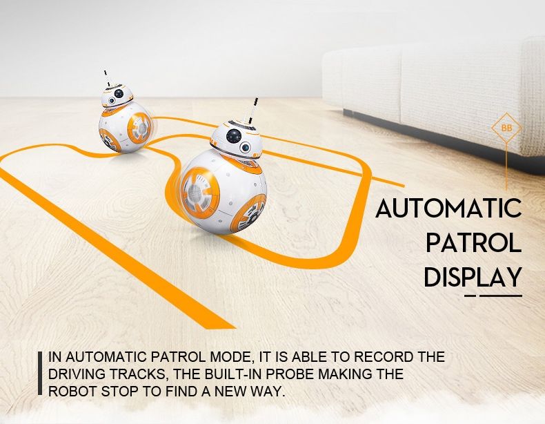 Star Wars BB-8 Robot telecomandato 20,5 cm Giocattolo RC intelligente Rotazione a 360° Divertimento per bambini e collezionisti