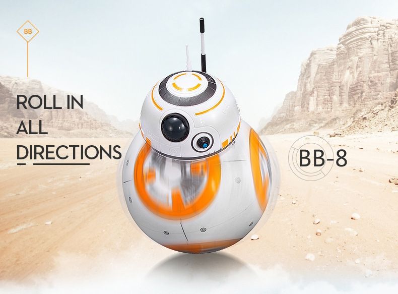Star Wars BB-8 Robot telecomandato 20,5 cm Giocattolo RC intelligente Rotazione a 360° Divertimento per bambini e collezionisti