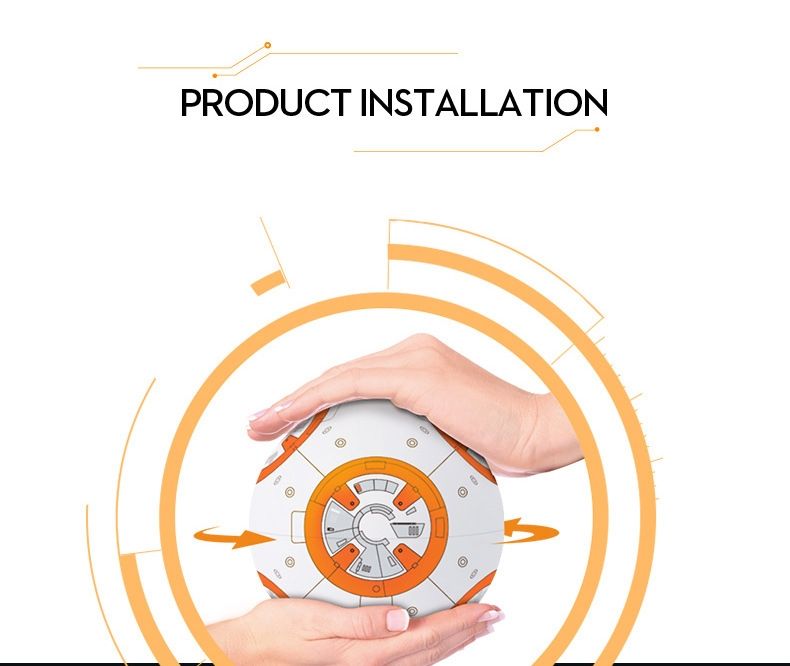 Star Wars BB-8 Robot telecomandato 20,5 cm Giocattolo RC intelligente Rotazione a 360° Divertimento per bambini e collezionisti