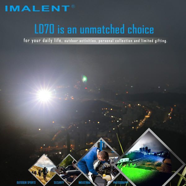 IMALENT LD70 Torcia LED 4000 Lumen Design compatto per avventurieri Fonte luminosa affidabile con display OLED