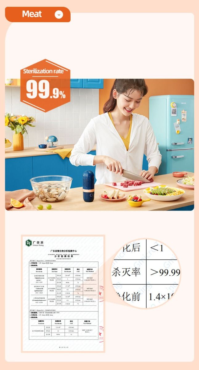 Donlim Disinfettante per Verdure Macchina Lavastoviglie Dispositivo per la Sicurezza Alimentare per una Preparazione dei Pasti Attenta alla Salute