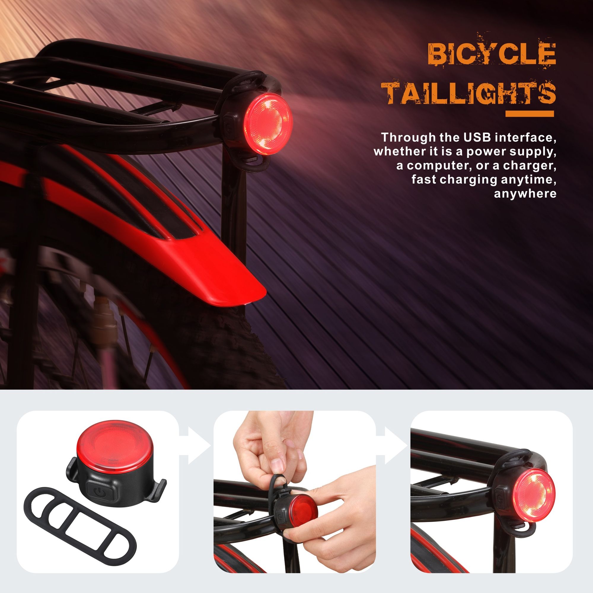 NiteBeam BR05 Luci da Bici 5000 Lumen Ricaricabili tramite USB Attrezzatura Essenziale per la Sicurezza in Bicicletta con Funzionalità Power Bank
