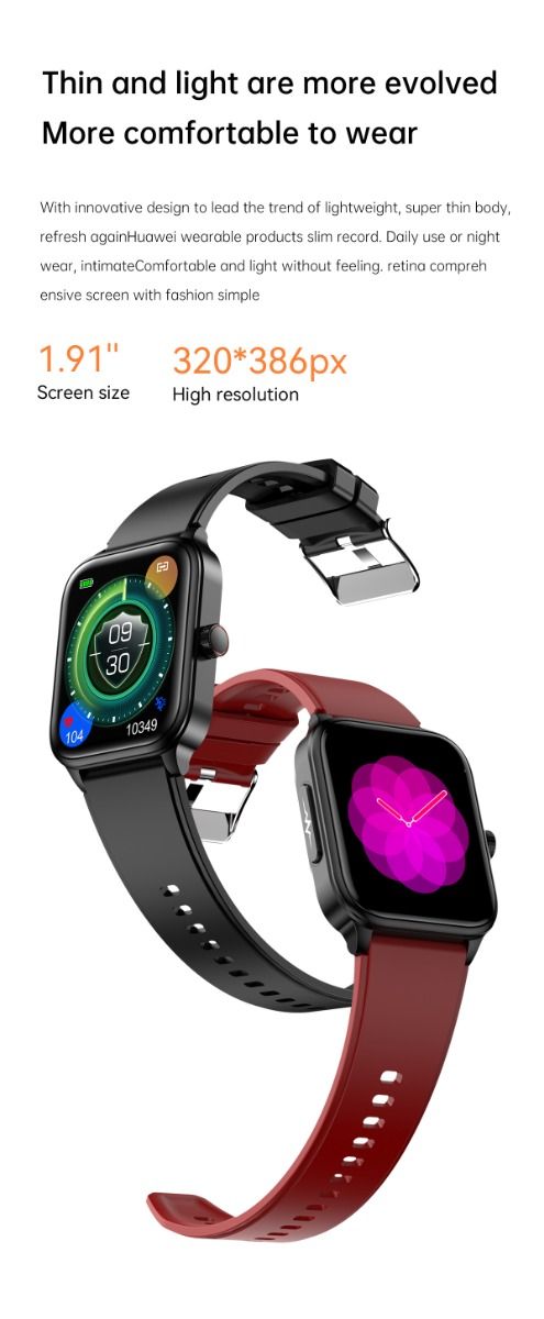 ET540 Glicemia ECG Temperatura corporea Pressione sanguigna Ossigeno nel sangue Frequenza cardiaca Chiamate Bluetooth Smartwatch Fitness Tracker