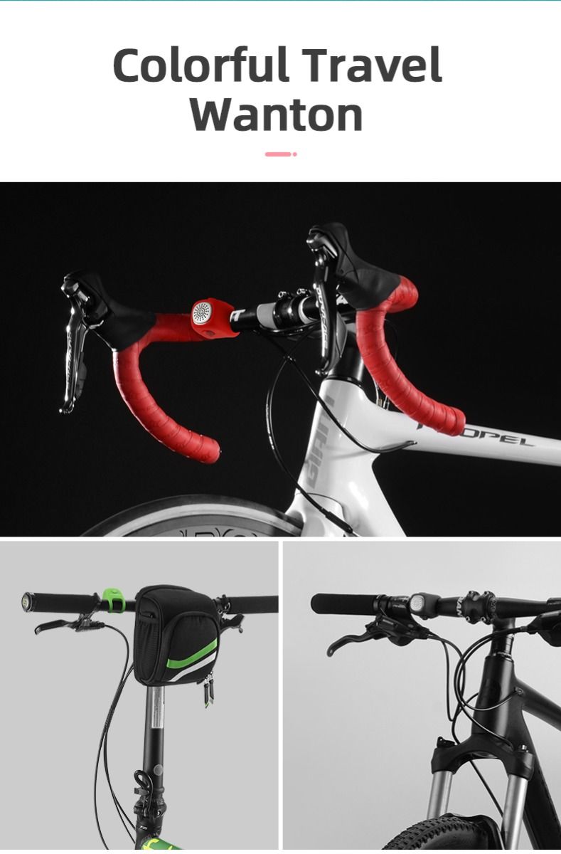 ROCKBROS Campanello elettrico per bicicletta con clacson da 90 dB, design impermeabile, accessorio per manubrio MTB per una guida sicura