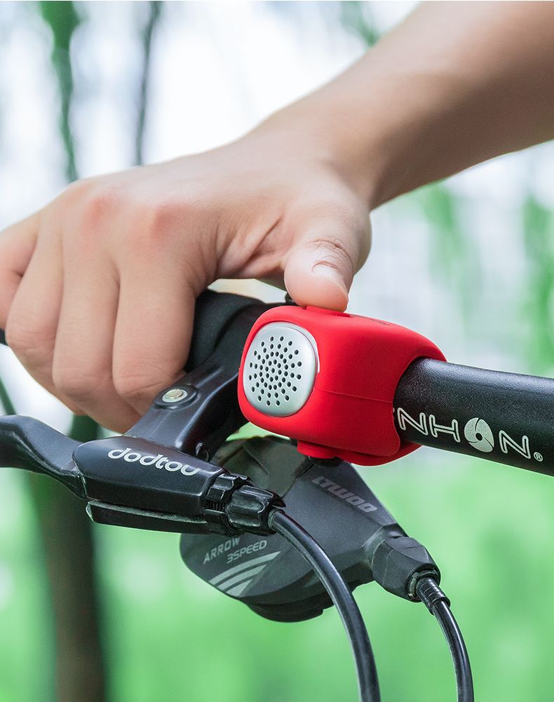 ROCKBROS Campanello elettrico per bicicletta con clacson da 90 dB, design impermeabile, accessorio per manubrio MTB per una guida sicura