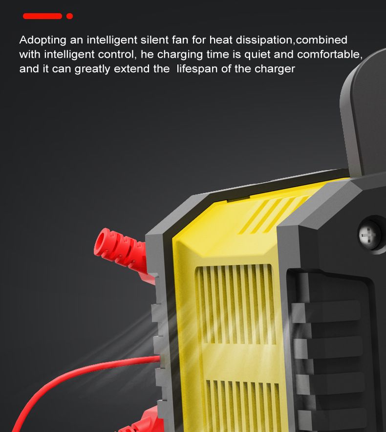 FOXSUR Caricabatterie per auto portatile 12V 24V Caricabatterie versatile per AGM LiFePO4 Acido al piombo Moto e Camion