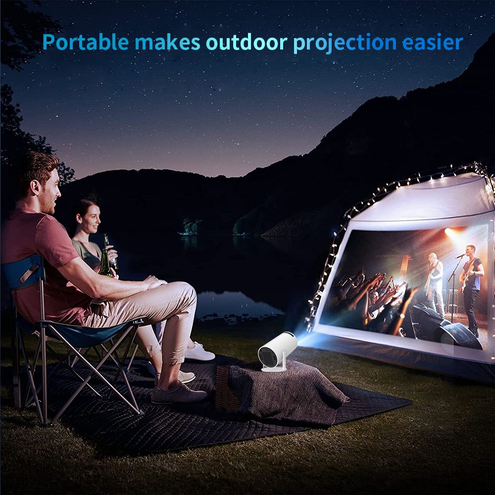 HY300 Proiettore Android Smart Portatile 1280x720P Full HD WiFi 6 Home Theater Versatile per Serate Cinema