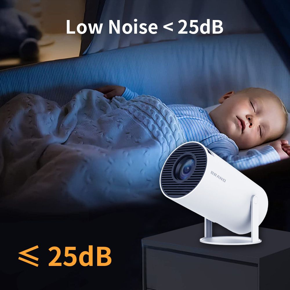 HY300 Proiettore Android Smart Portatile 1280x720P Full HD WiFi 6 Home Theater Versatile per Serate Cinema