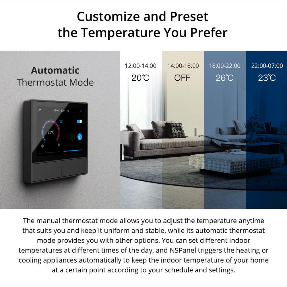 SONOFF NSPanel Interruttore Intelligente per Scene WiFi, Controllo All-in-One con Schermo Touch per Automazione Domestica