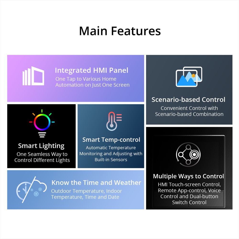 SONOFF NSPanel Interruttore Intelligente per Scene WiFi, Controllo All-in-One con Schermo Touch per Automazione Domestica