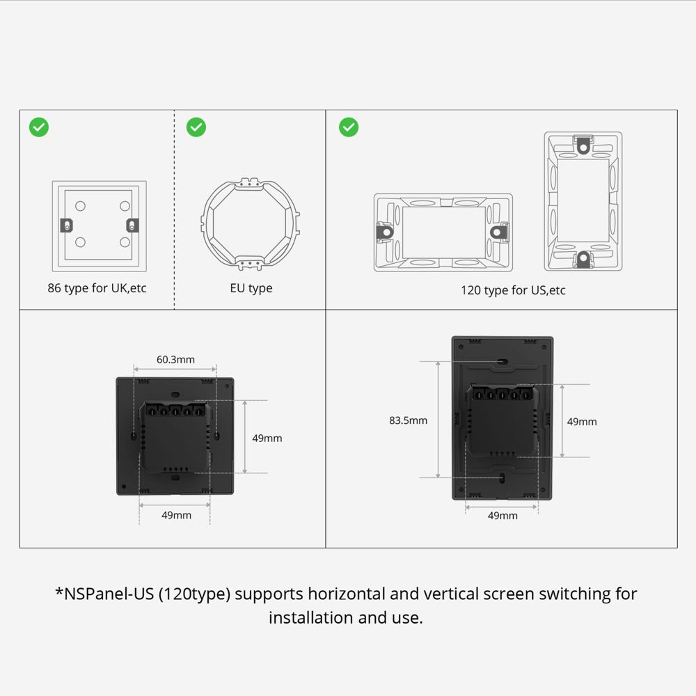 SONOFF NSPanel Interruttore Intelligente per Scene WiFi, Controllo All-in-One con Schermo Touch per Automazione Domestica