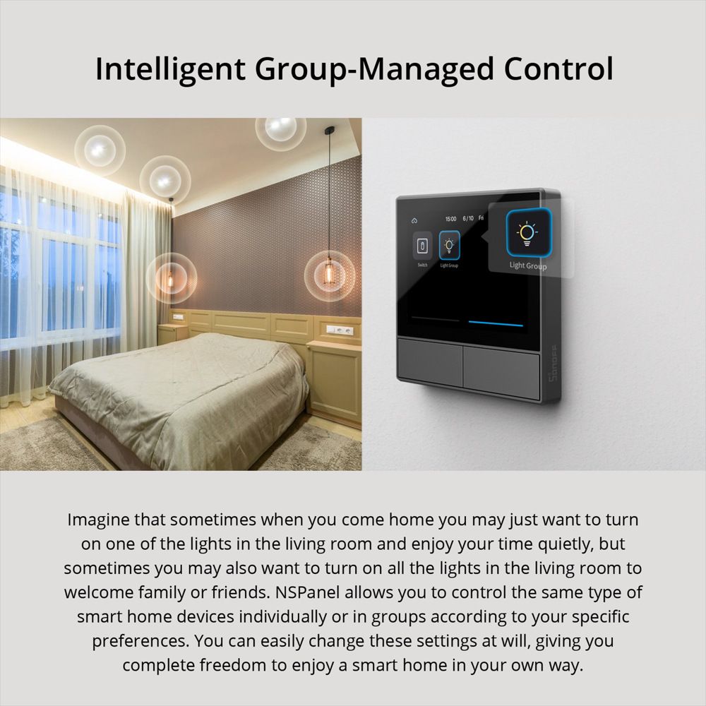 SONOFF NSPanel Interruttore Intelligente per Scene WiFi, Controllo All-in-One con Schermo Touch per Automazione Domestica