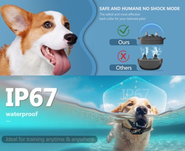 Collare Elettrico Intelligente Antiabbaio T012 con Tecnologia Ultrasuoni Soluzione Innovativa per Fermare Abbaiare Cani Benessere Canino e Controllo Abbaiamento Efficace