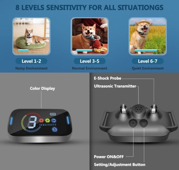 Collare Elettrico Intelligente Antiabbaio T012 con Tecnologia Ultrasuoni Soluzione Innovativa per Fermare Abbaiare Cani Benessere Canino e Controllo Abbaiamento Efficace