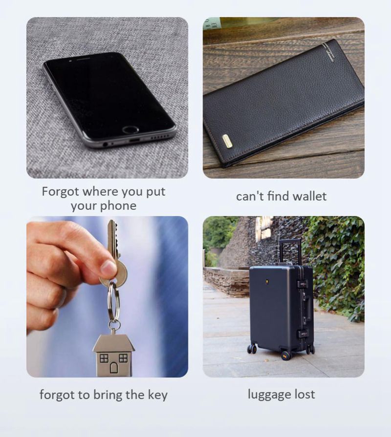 Mini GPS Tracker Bluetooth 4.0 Smart Locator Anti Smarrimento Design Compatto e Leggero Localizzazione in Tempo Reale Sicurezza Personale App iSearching Connettività Bluetooth